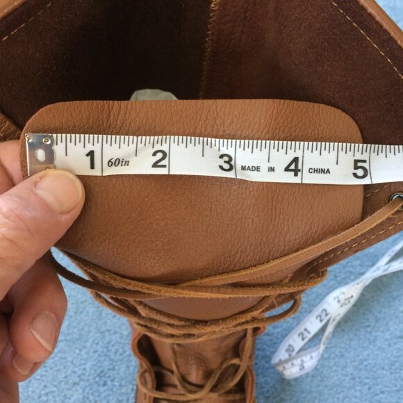 Footskins Women's Fringe Knee High Boots with Soles Size 10 - Picture 5 of 16